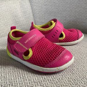 Merrell M-Bare Steps H2O pink Sneakers, water shoes, Toddler Girl, Size 5M